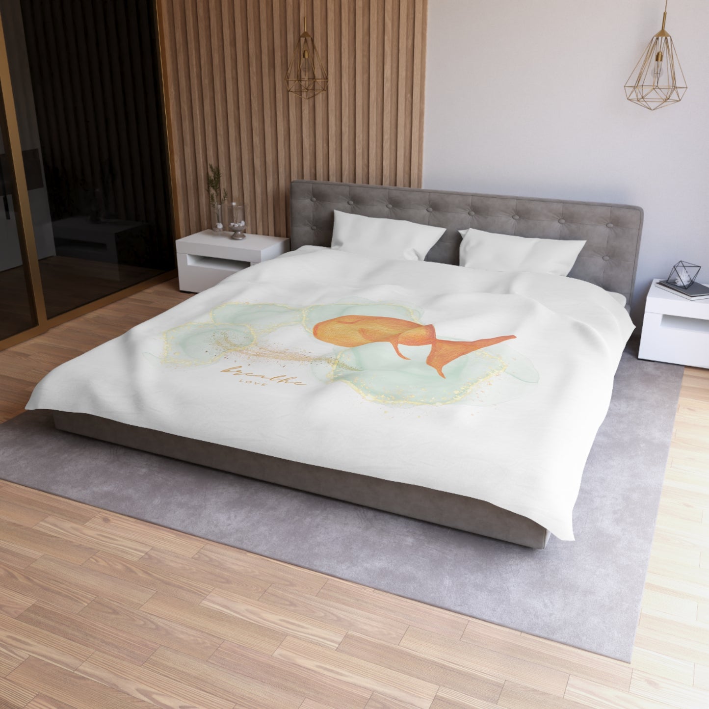 Blue Bubbles Duvet Cover